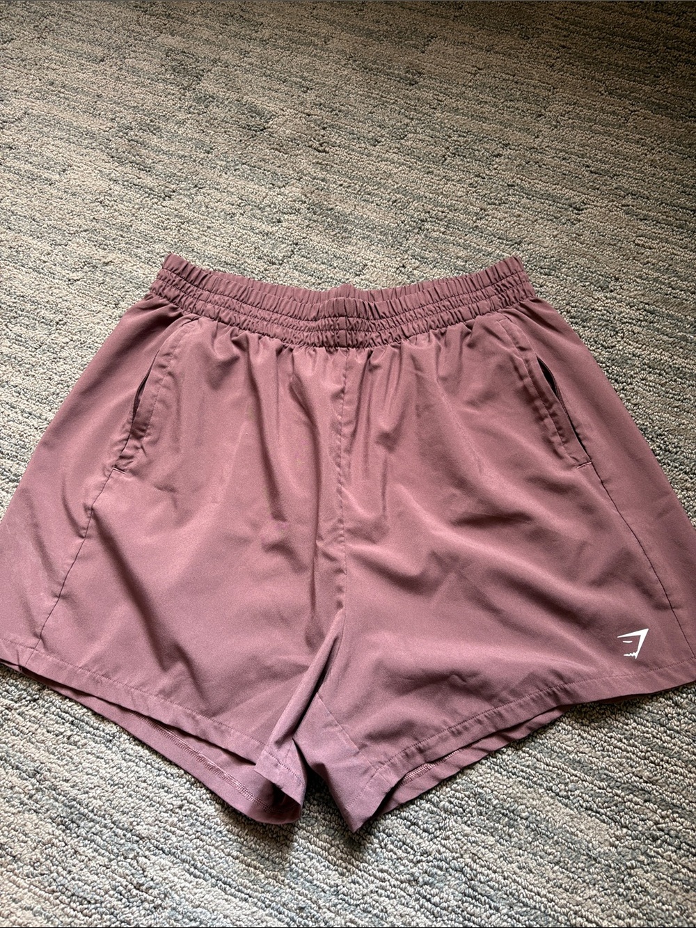 Gymshark Mauve Athletic Running Shorts with Logo